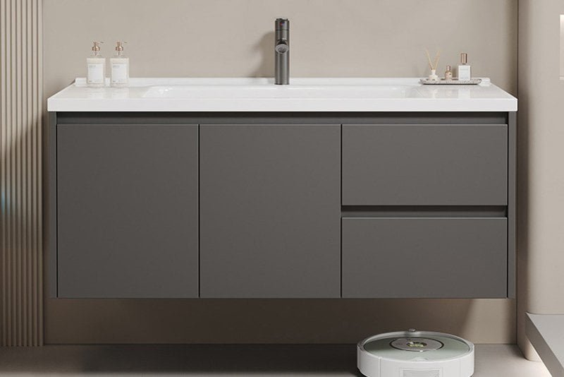 Bathroom vanity cabinets with doors and drawers in modern design