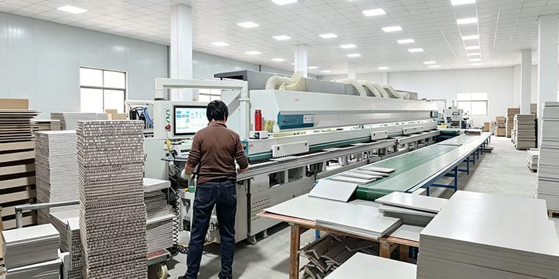 Hyggemate quality control inspection of bathroom vanities and mirror cabinets before shipment